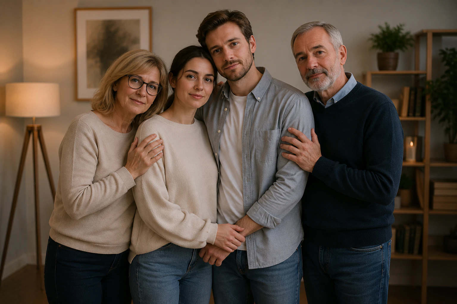 Eine Familie in einem einfühlsamen Beratungsgespräch — Familienberatung in München