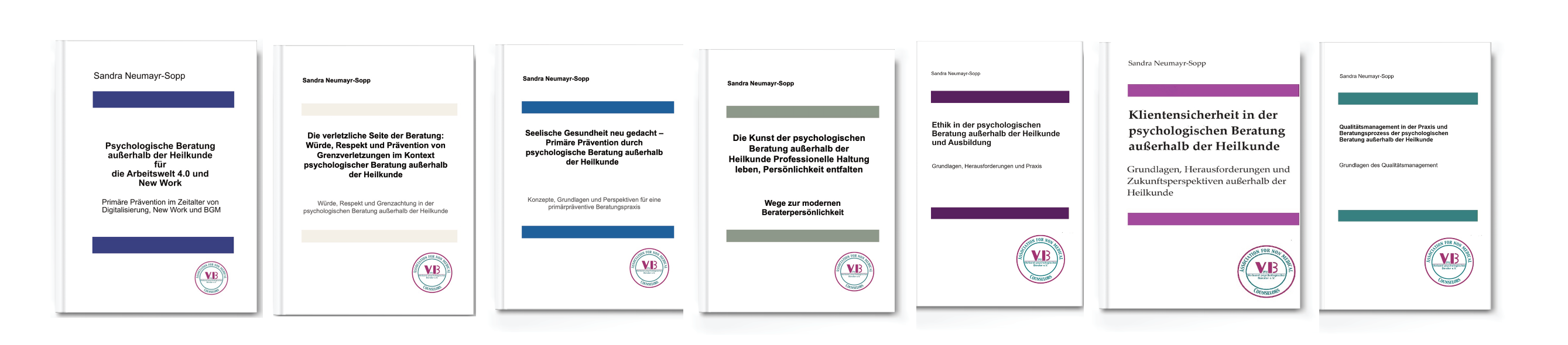 Die Standardwerke von Hon. Prof. Sandra Neumayr-Sopp zur psychologischen Beratung außerhalb der Heilkunde